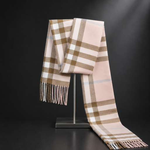 The Ivory Pink Heirloom Scarf